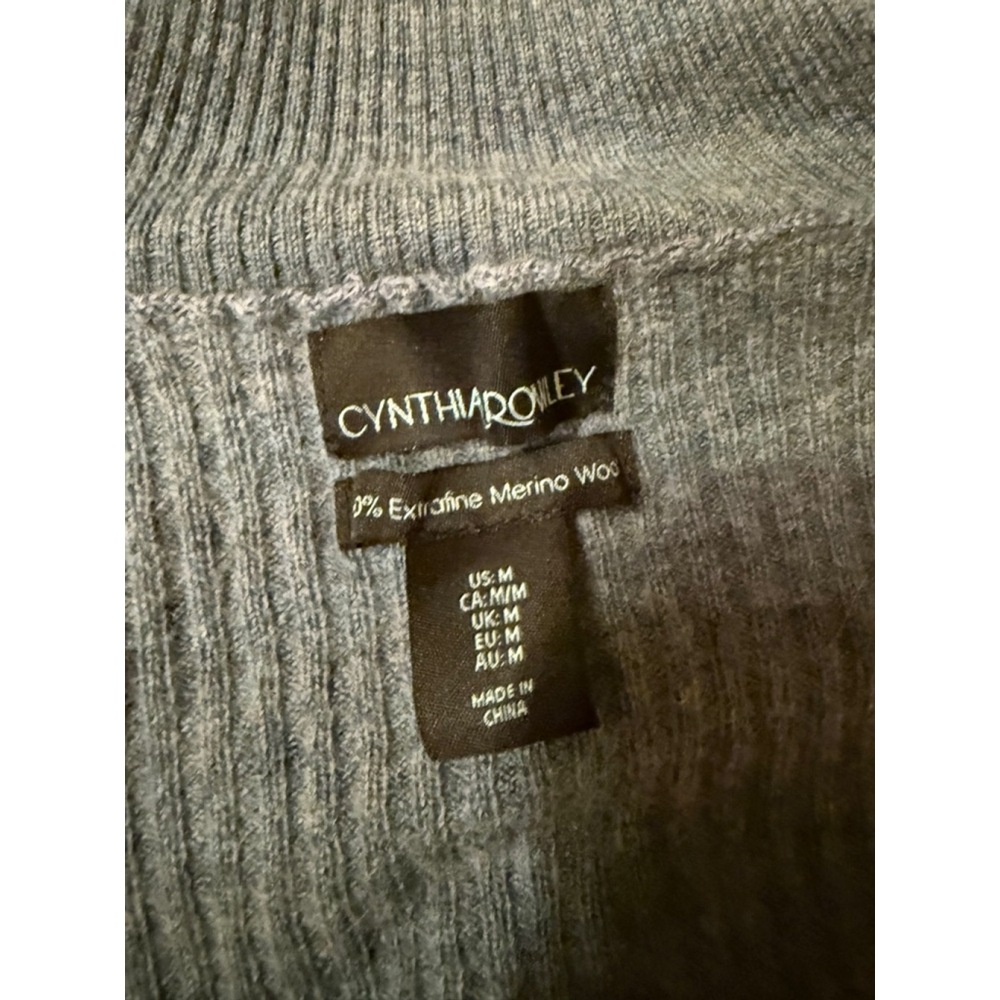 Cynthia Rowley merino wool cowl neck sweater - Picture 4 of 6